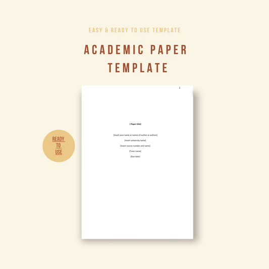 Academic Paper Template